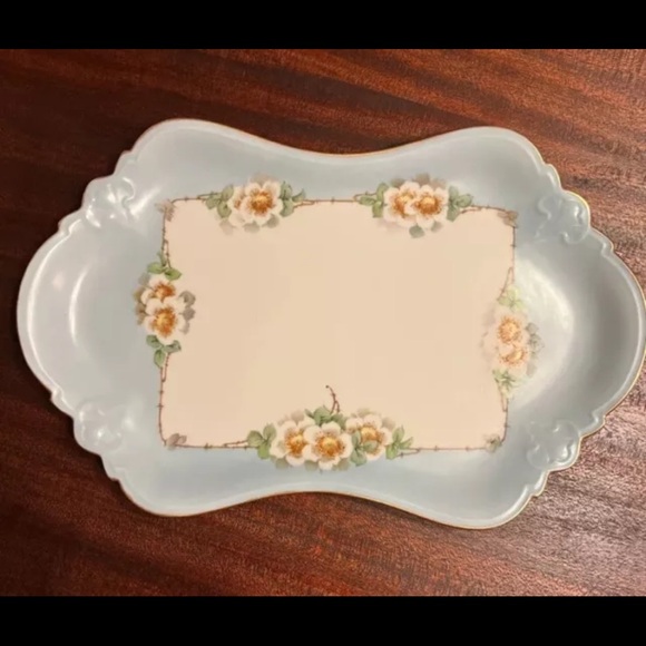 Antique Handpainted Austrian Dresser Tray, Serving Tray Signed by Artist - Picture 6 of 9